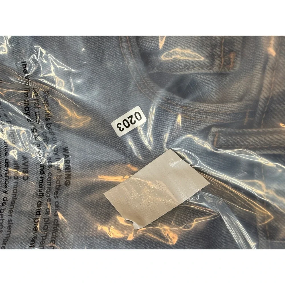 Hollister Relaxed Straight Jeans Womens 00R Blue NEW Distressed Low Rise